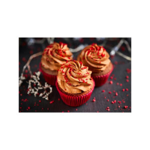 Cupcake cu granule de zmeura liofilizata