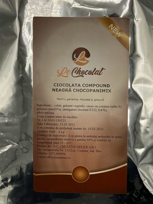 Ciocolata compound neagra Le Chocolat 6kg.