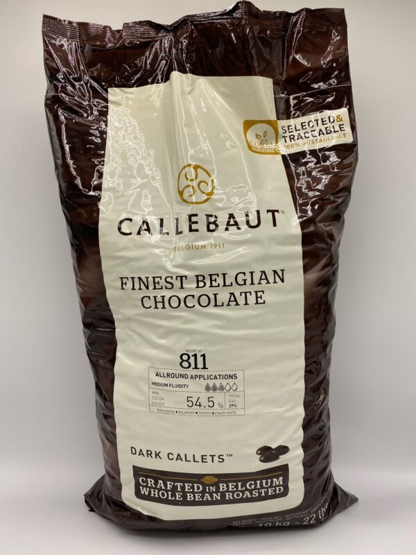 Ciocolata veritabila belgiana Callebaut neagra 54% 10 kg.