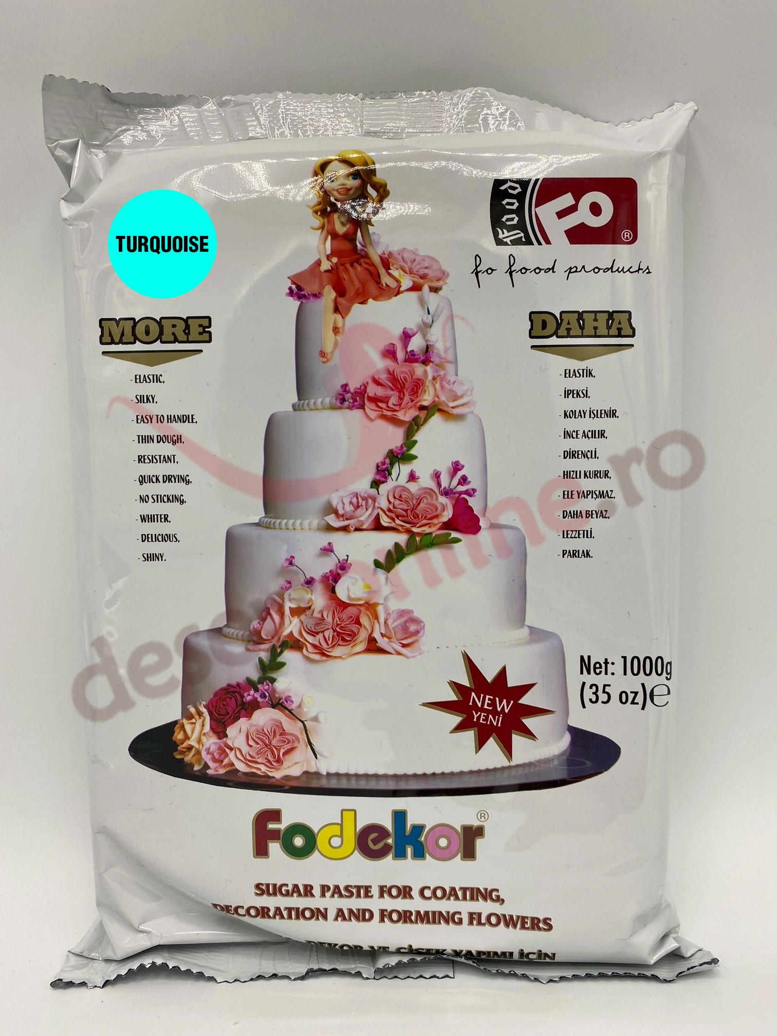 Pasta de zahar FO Dekor Turquoise 1kg