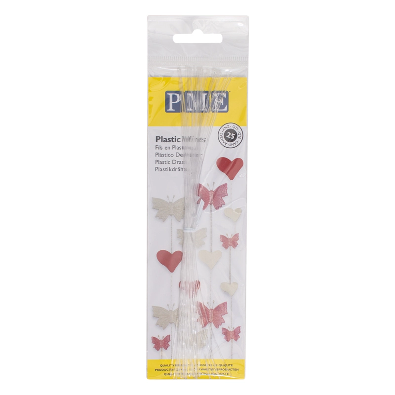 PME Sarme Plastic pentru fluturi - set 50 de fire din plastic alimentar pentru flori din pastă de zahăr și gum paste