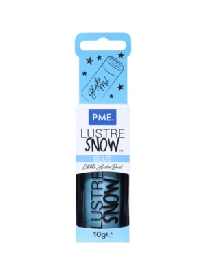 Edible Lustre Snow Blue 10g – pudră comestibilă strălucitoare pentru decorarea deserturilor PME