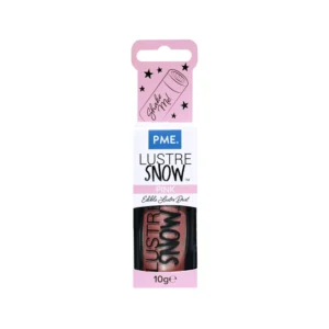 Edible Lustre Snow Pink 10g – pudră comestibilă strălucitoare pentru decorarea deserturilor PME