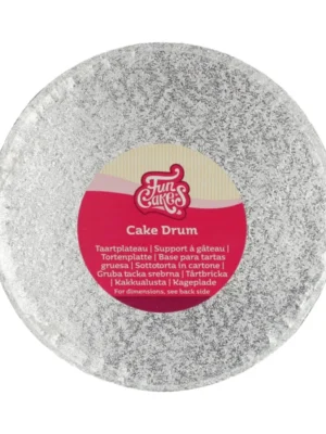 FunCakes Cake Drum Round Argintiu 33cm