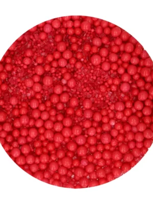 FunCakes Sprinkle Medley Red 70g - Mix vibrant de decoruri comestibile roșii, ideal pentru torturi, cupcakes, biscuiți și deserturi tematice. Adaugă textură, culoare și un efect spectaculos oricărei prăjituri.
