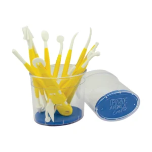 PME Set ustensile pentru modelat - set profesional cu 14 ustensile pentru modelaj și decorare din pastă de zahăr, cu cutie igienică de depozitare