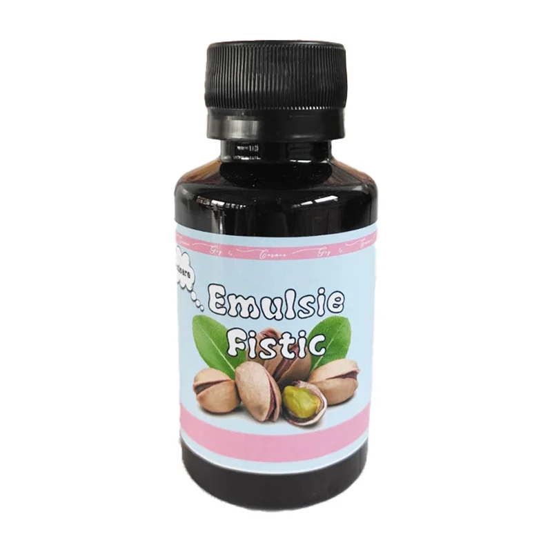 CakeDecor Emulsie Fistic 100ml - Ideală pentru blaturi, creme, prăjituri și glazuri. Aromă stabilă la coacere, intensă și naturală.