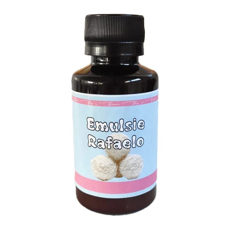 CakeDecor Emulsie Rafaelo 100ml - Ideală pentru blaturi, creme, prăjituri și glazuri. Aromă stabilă la coacere, intensă și naturală.