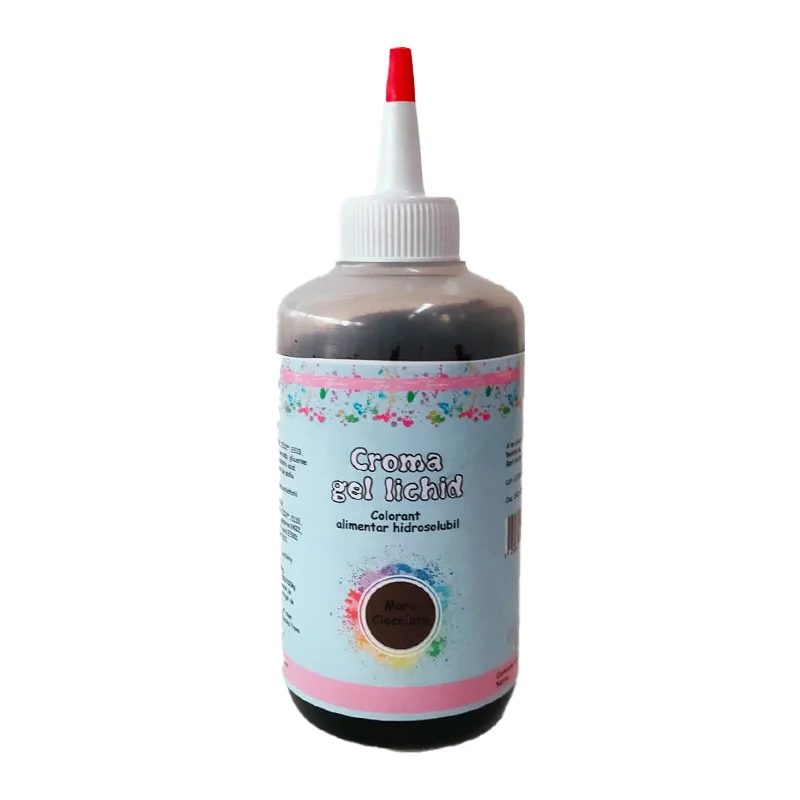 Colorant Croma Gel Lichid Maro Ciocolata 60ml - ideal pentru creme, fondant, glazuri și aluaturi. Culoare intensă, uniformă, perfectă pentru deserturi elegante. Calitate profesională.
