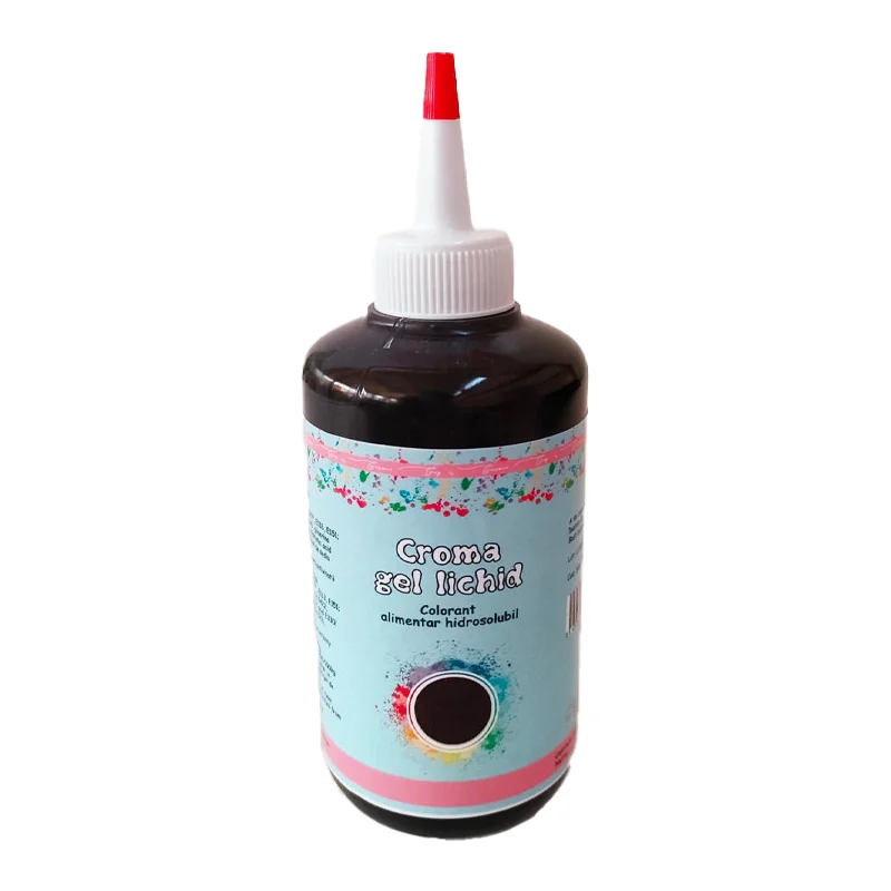 Colorant Croma Gel Lichid Roșu Vișiniu 60ml - colorant alimentar gel lichid perfect pentru creme, fondant, glazuri, aluaturi și decoruri. Culoare intensă, stabilă și ușor de dozat. Ideal pentru cofetărie.